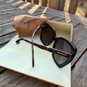 Burberry Tortoise and Black Sunglasses